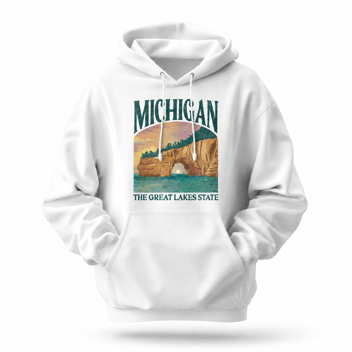 Michigan Classic Arch Bold Letters Hoodie