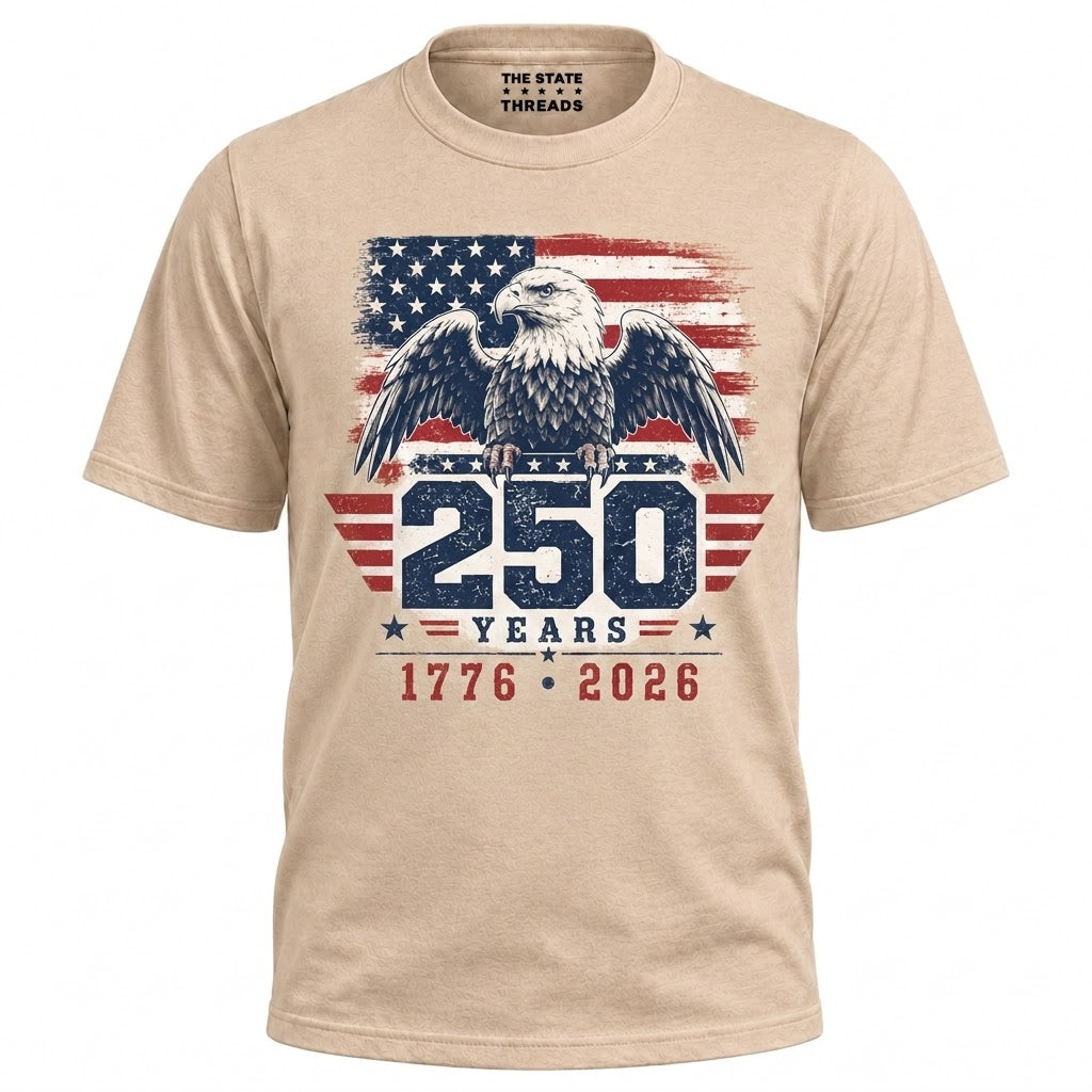America 250 Years Eagle Flag Military Heritage Shirt