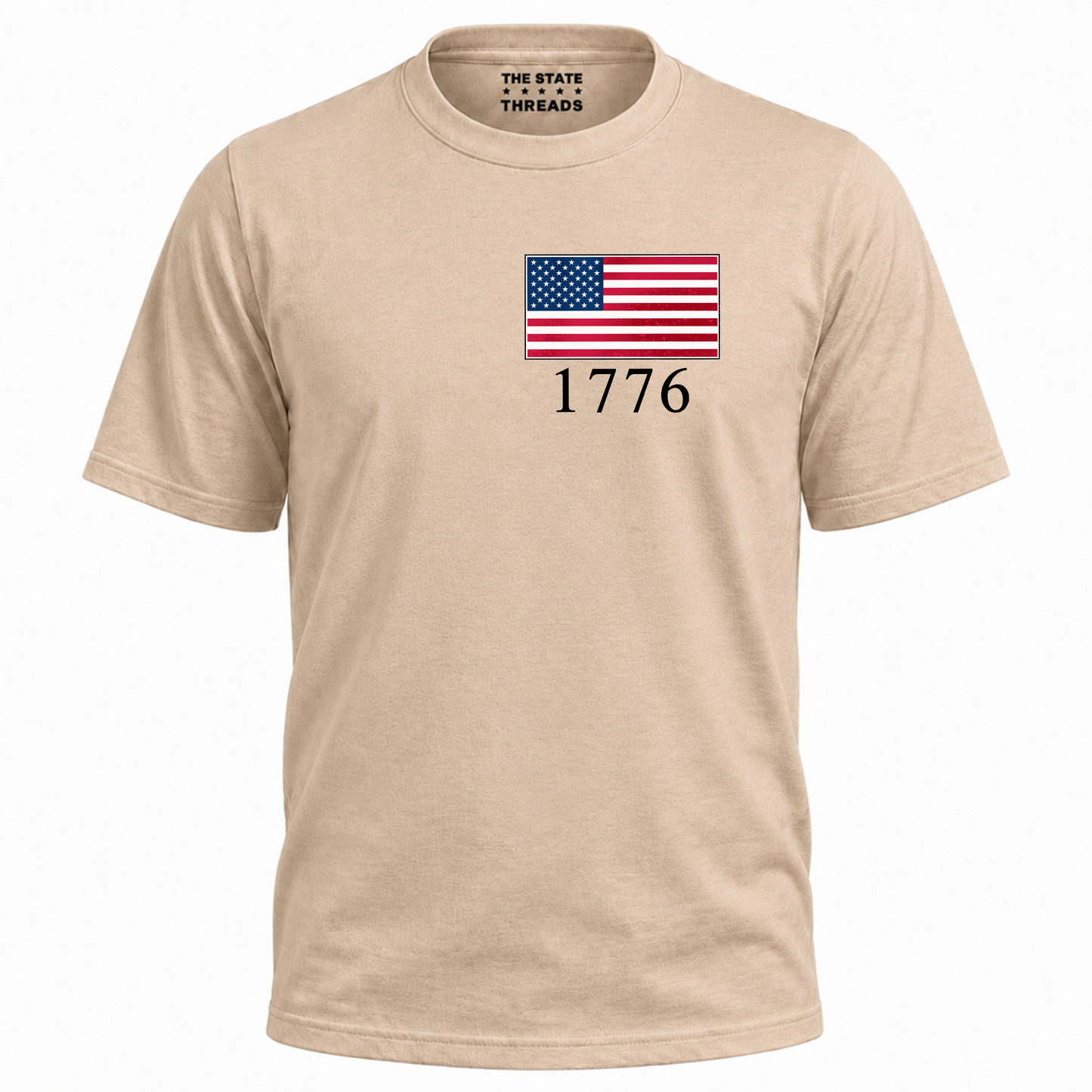 America Embroidered USA Flag 1776 Patriotic Shirt