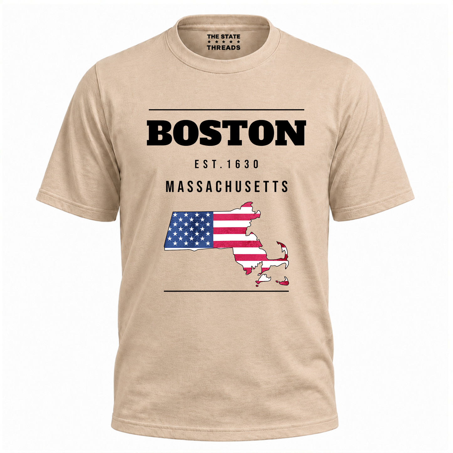 Boston Massachusetts Flag Map State Pride Shirt