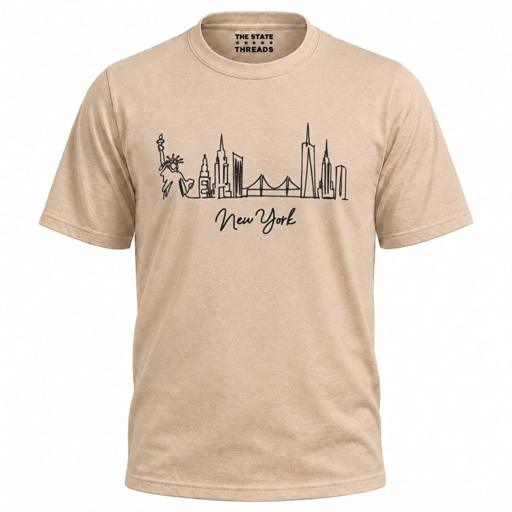 New York City Skyline Minimalist Travel Shirt