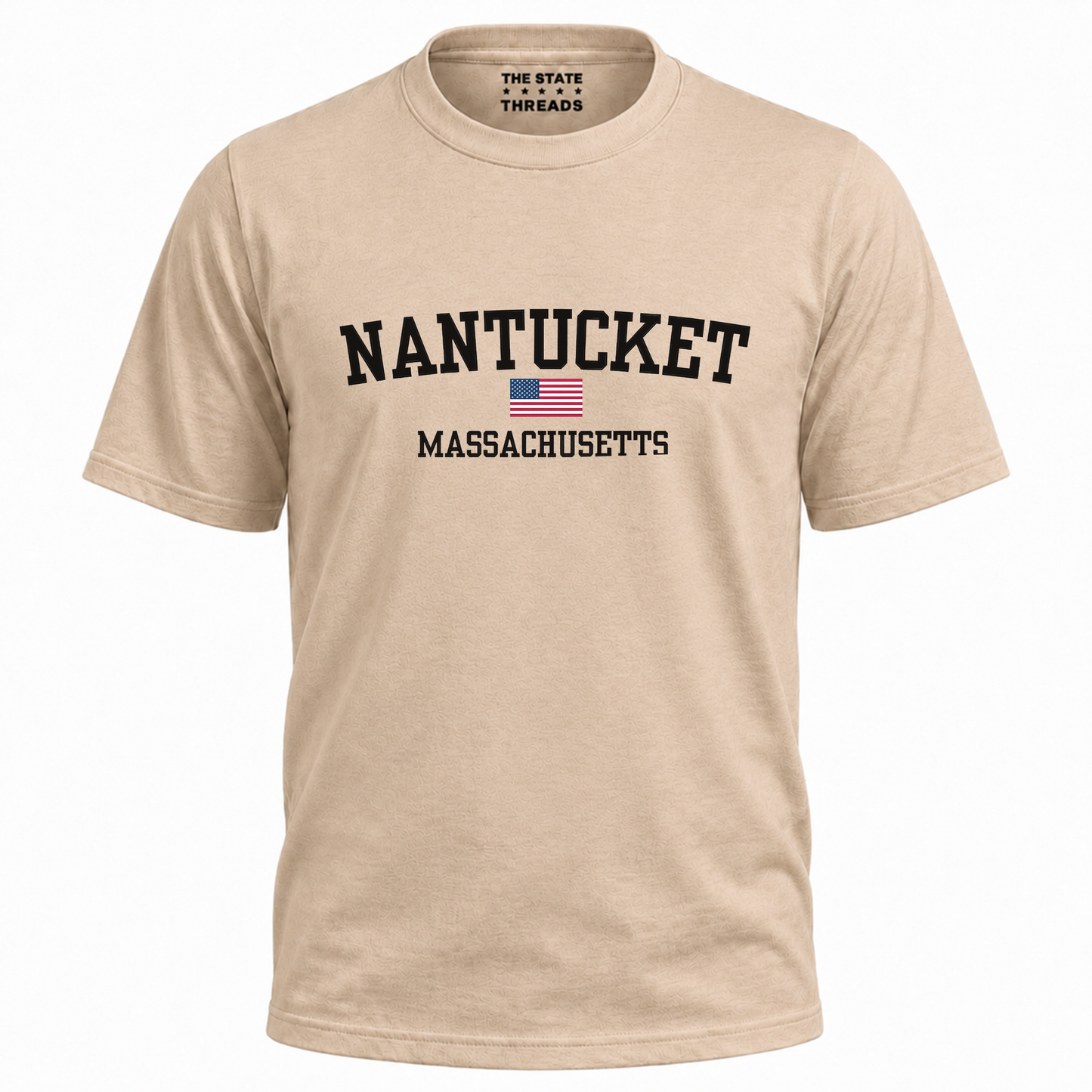 Massachusetts Nantucket American Flag Vintage Sporty Shirt