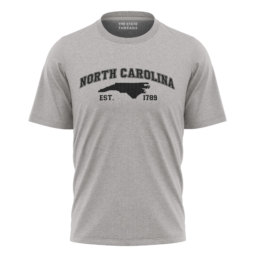 North Carolina State Map EST 1789 Collegiate Shirt