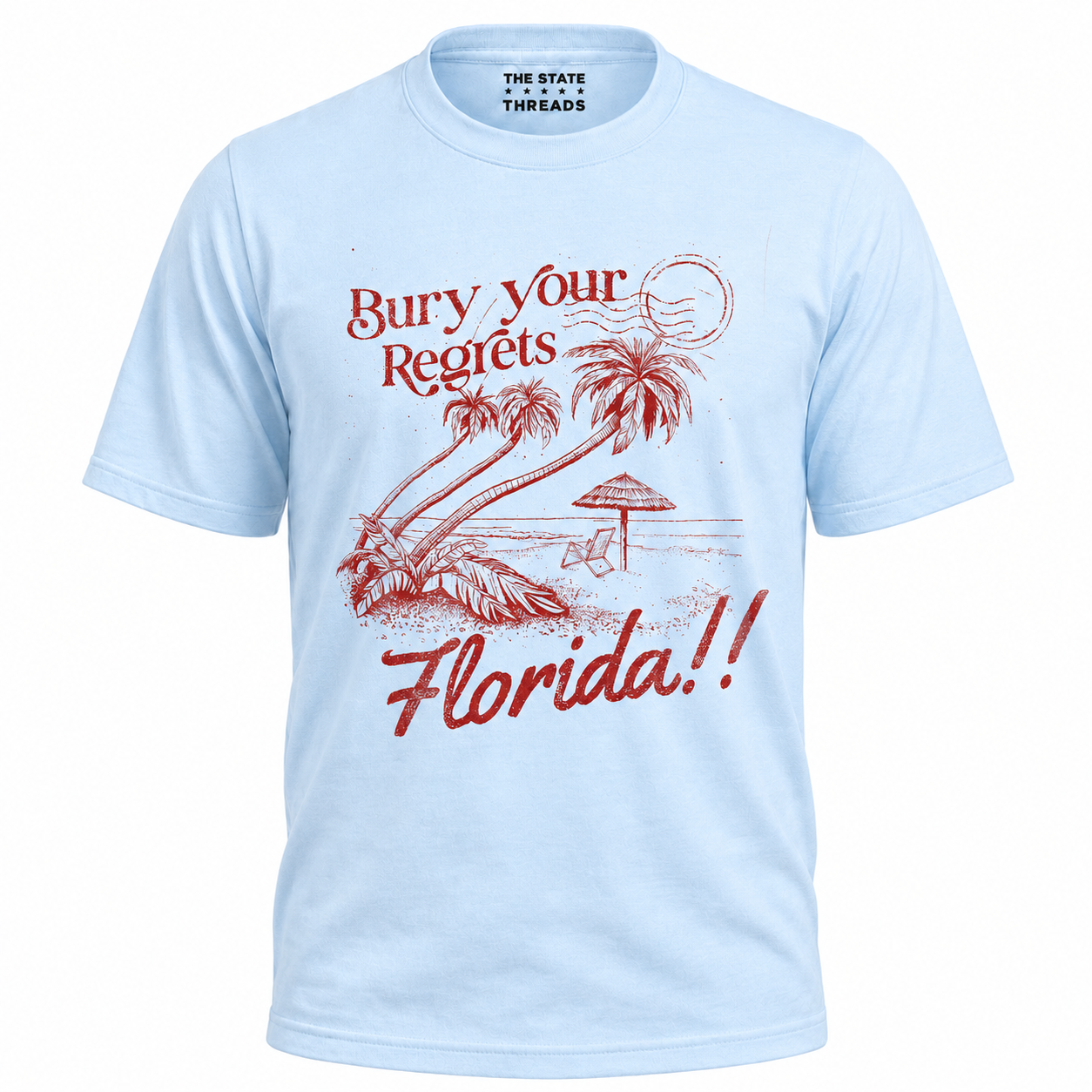 Florida Bury Your Regrets Tropical Coastal Beach Shirt