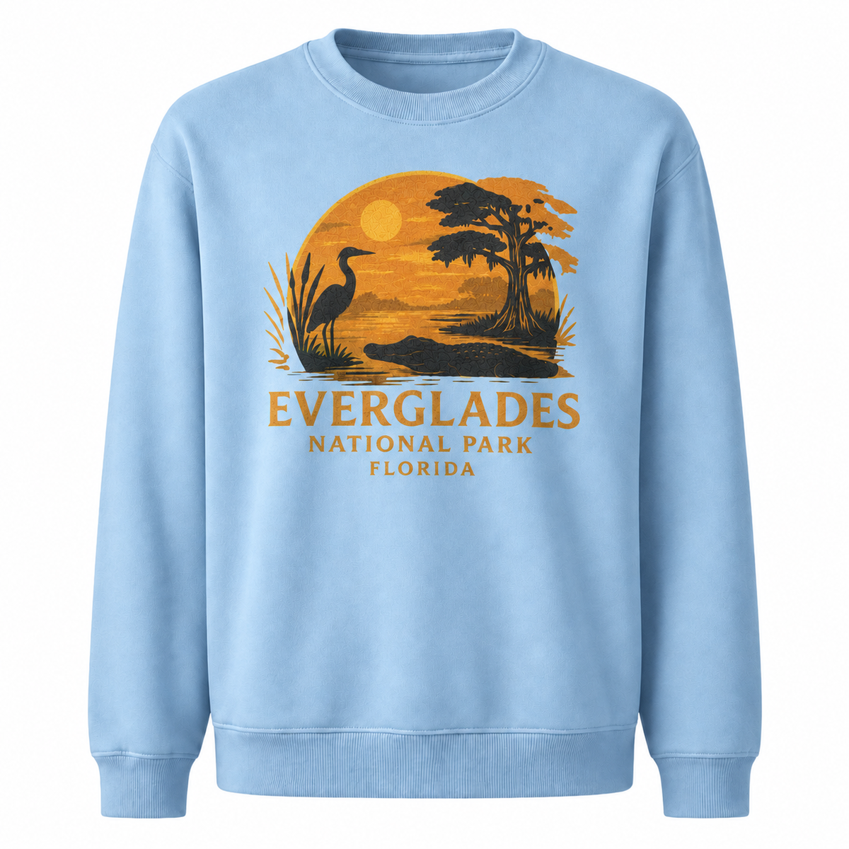 Florida Everglades National Park Nature Vintage Sweatshirt - Light Blue