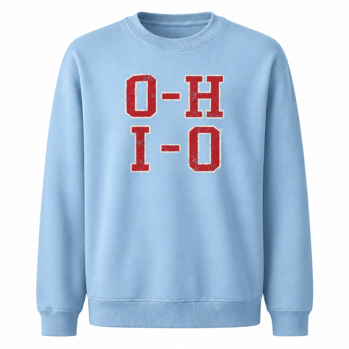 Ohio OH IO Collegiate Varsity Athletic Sweatshirt - Light Blue