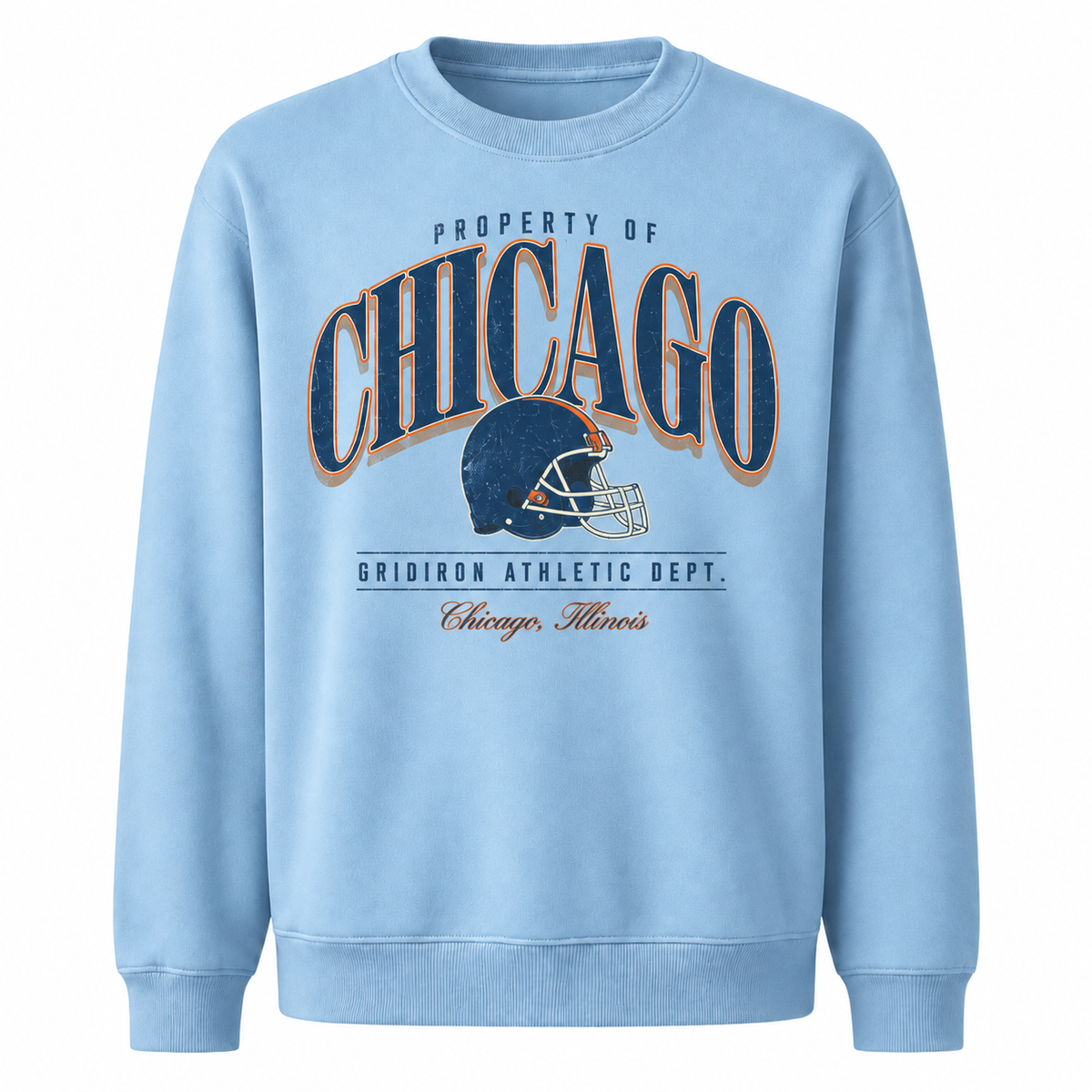 Chicago Vintage Seal Athletic Heritage Classic Sweatshirt - Light Blue