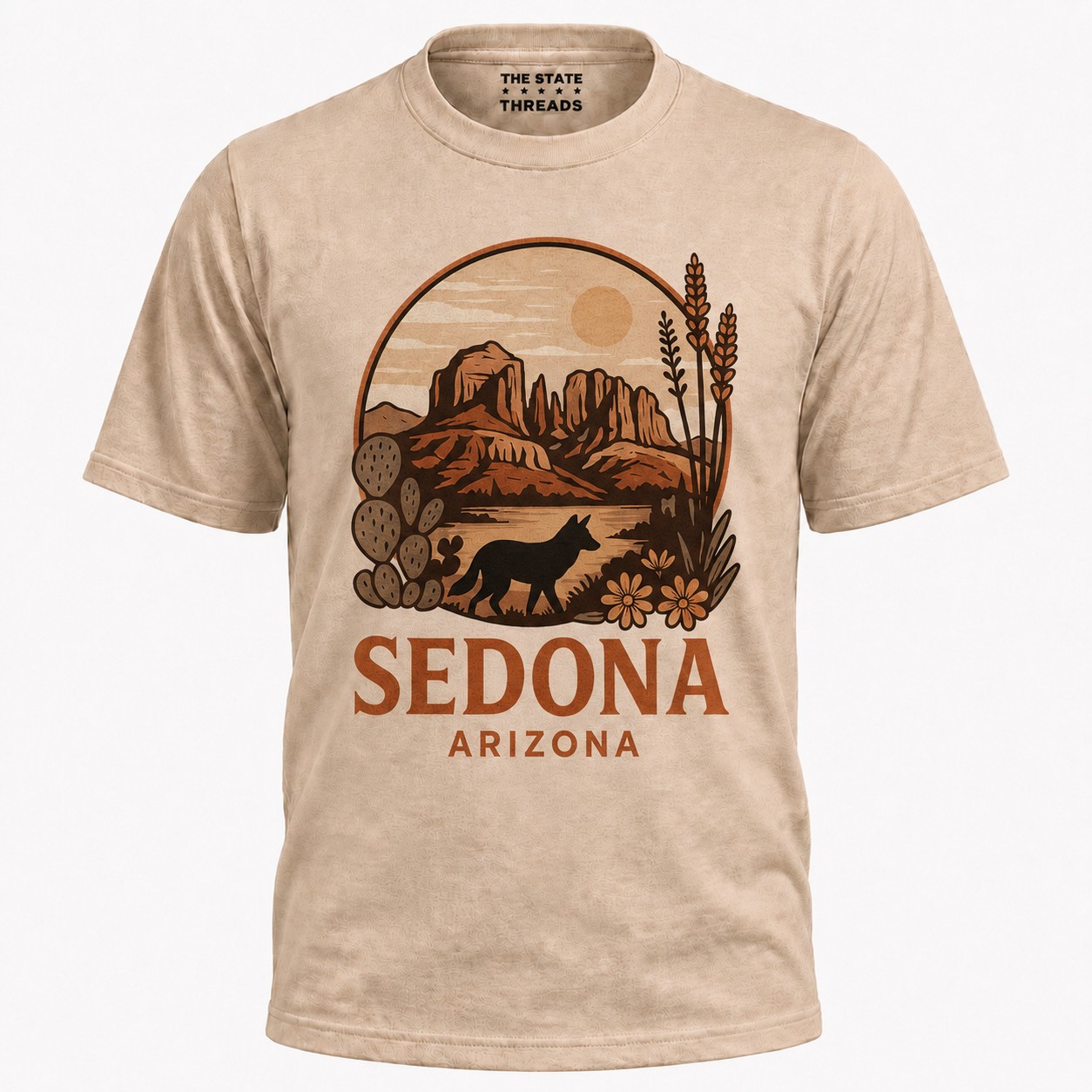 Sedona Arizona Vintage Desert Desert Wolf Mountain Shirt