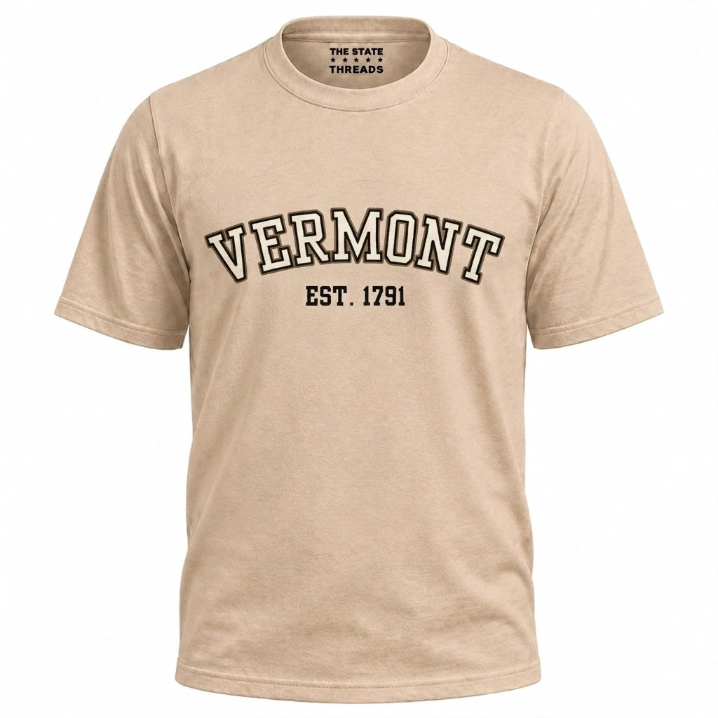 Vermont EST 1791 Varsity Style State Pride Shirt