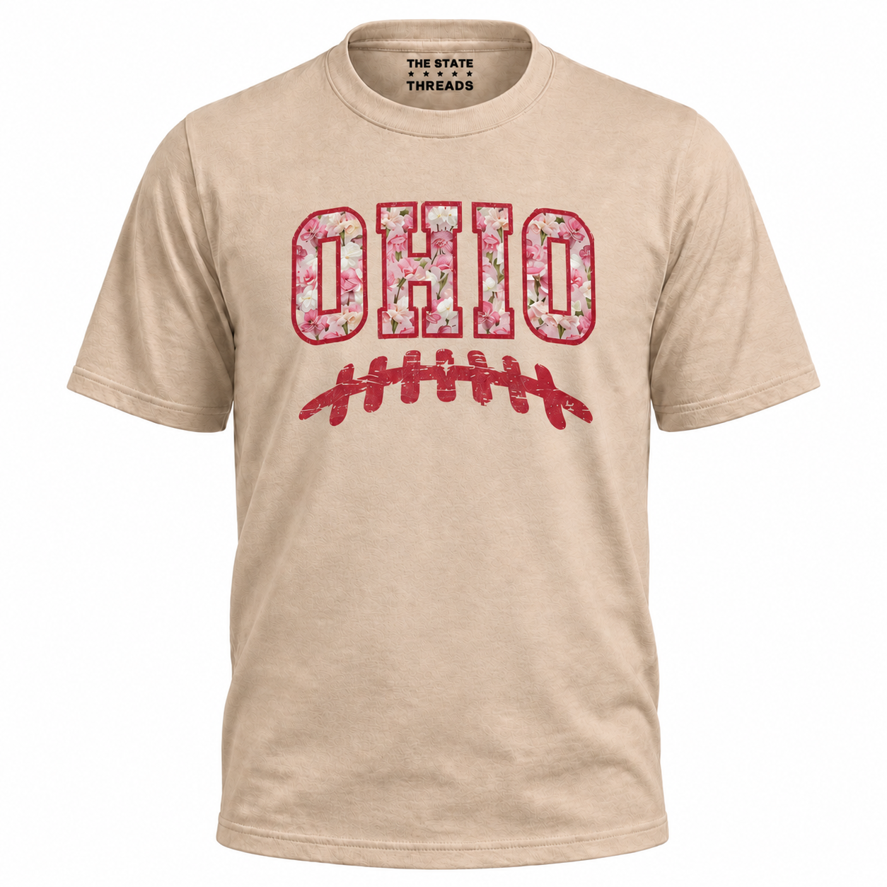 Ohio Carnation Floral Football Game Day Red Shirt