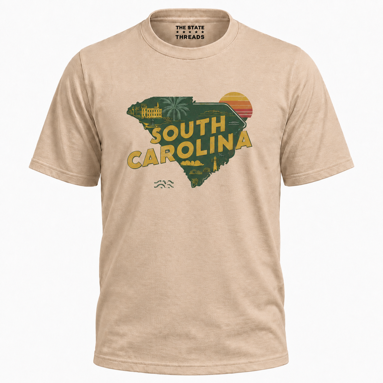 South Carolina State Map Sunset Travel Souvenir Shirt