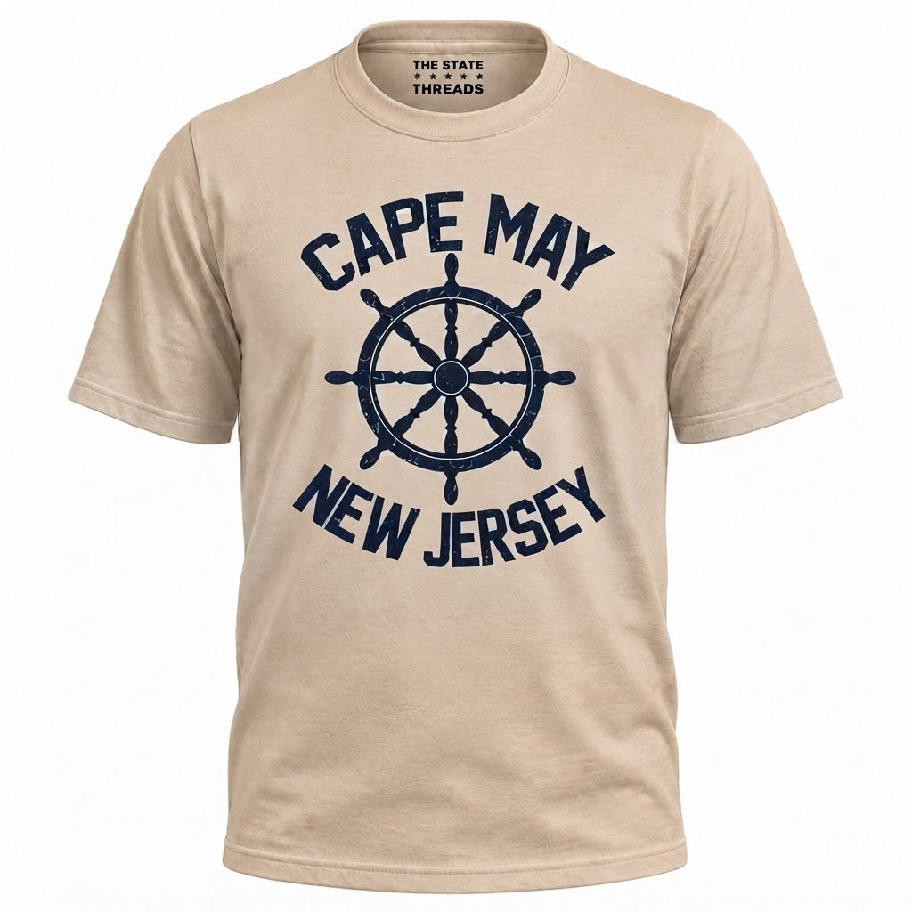 New Jersey Cape May Ship Wheel Nautical Shirt