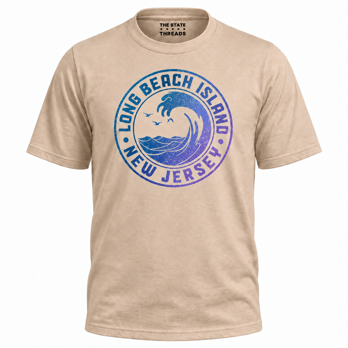 Long Beach Island New Jersey Ocean Wave Retro Shirt
