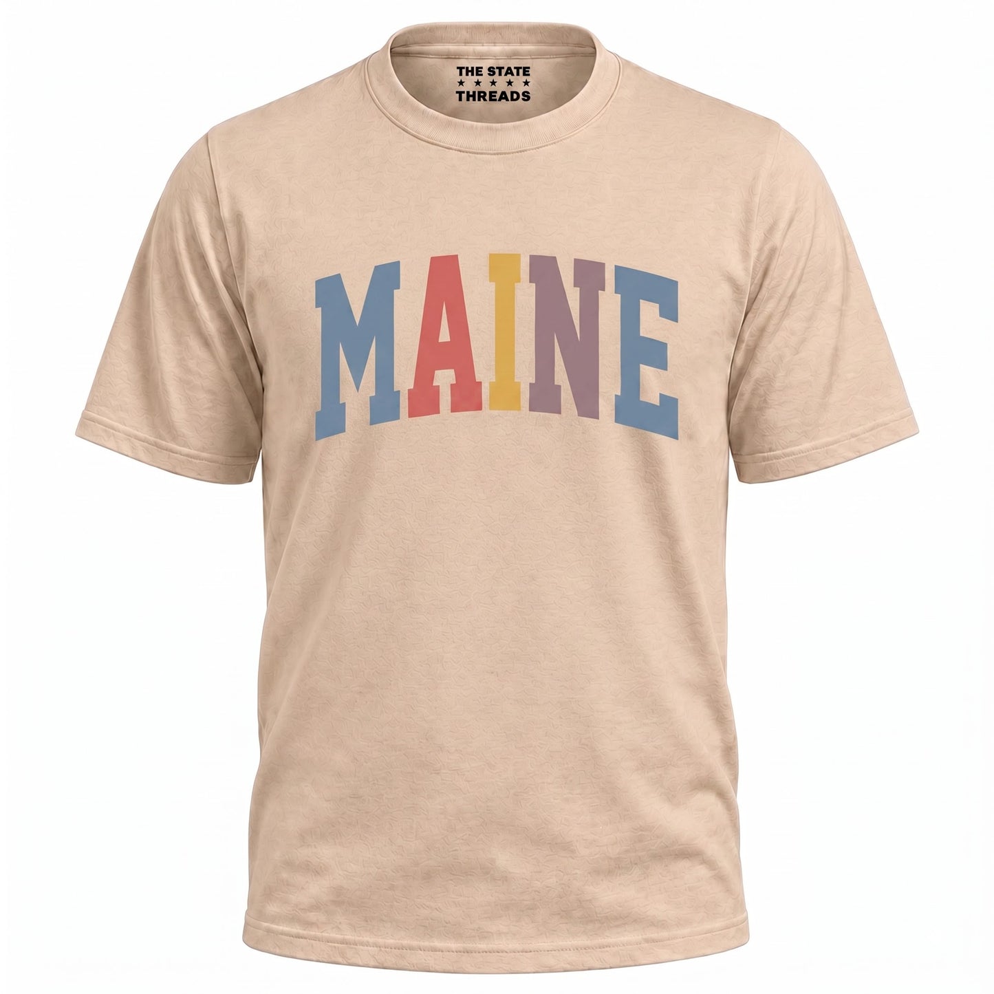 Maine Retro Pastel Varsity Lettering Shirt