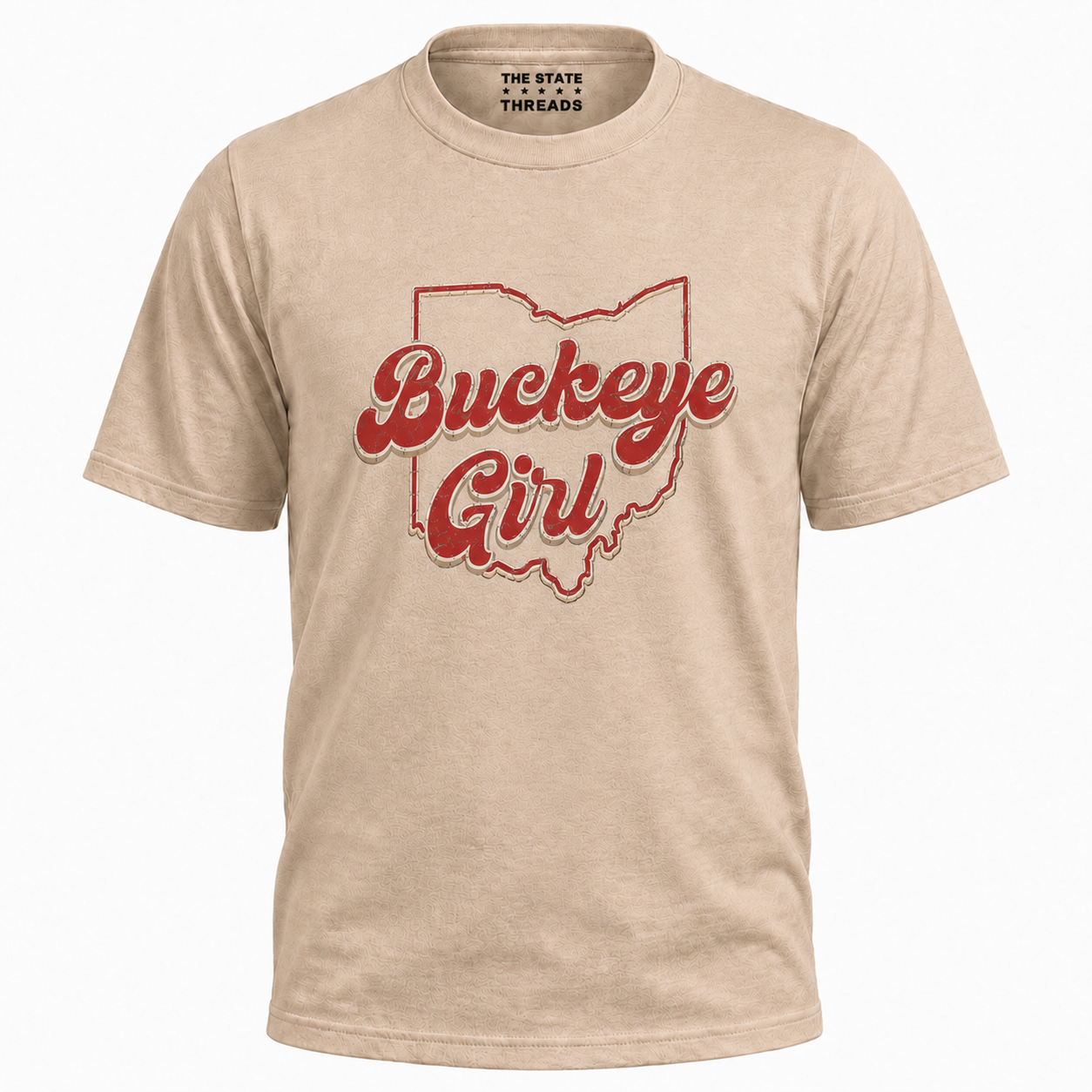 Ohio Buckeye Girl State Outline Pride Shirt