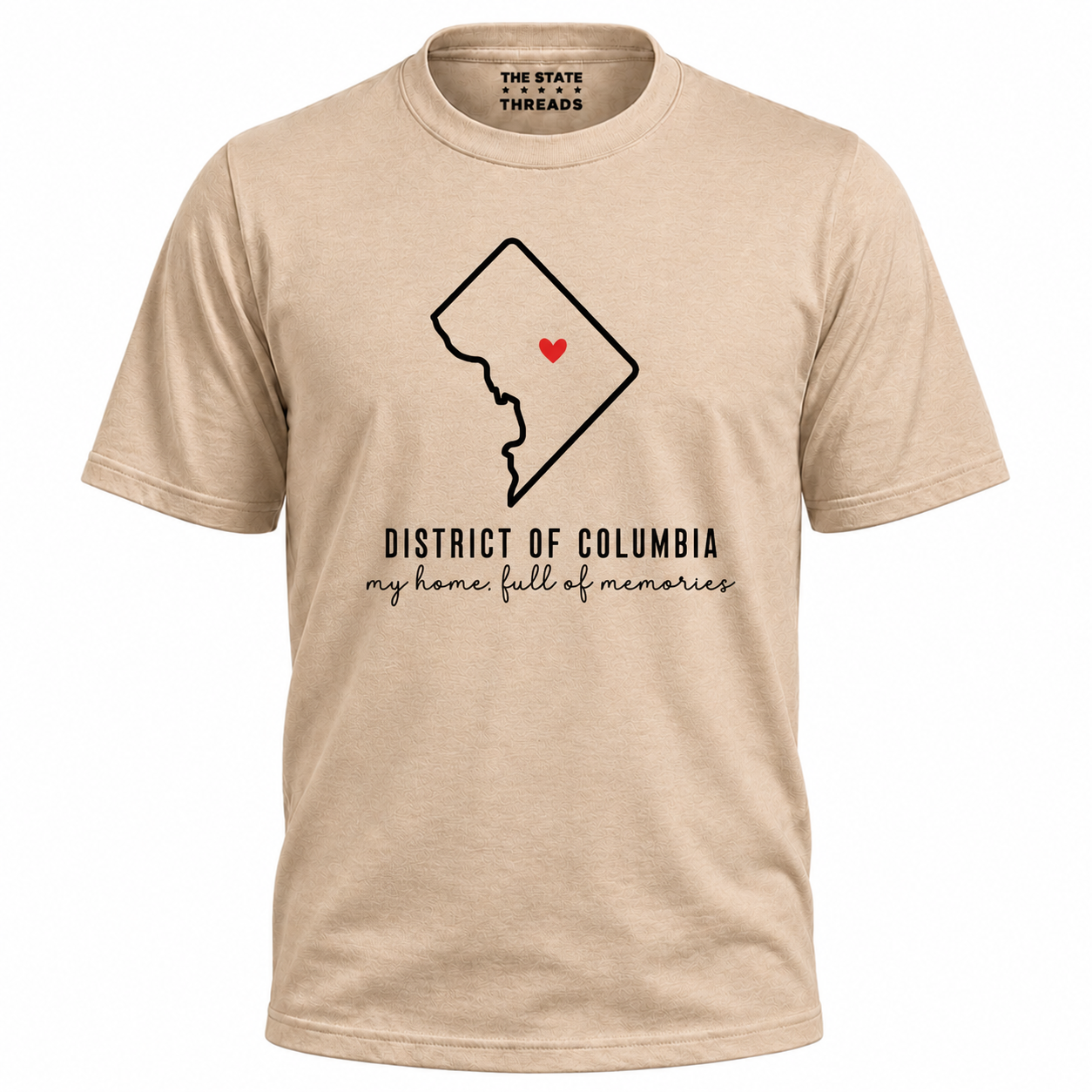 District of Columbia State Outline My Home Full of Memories Shirt