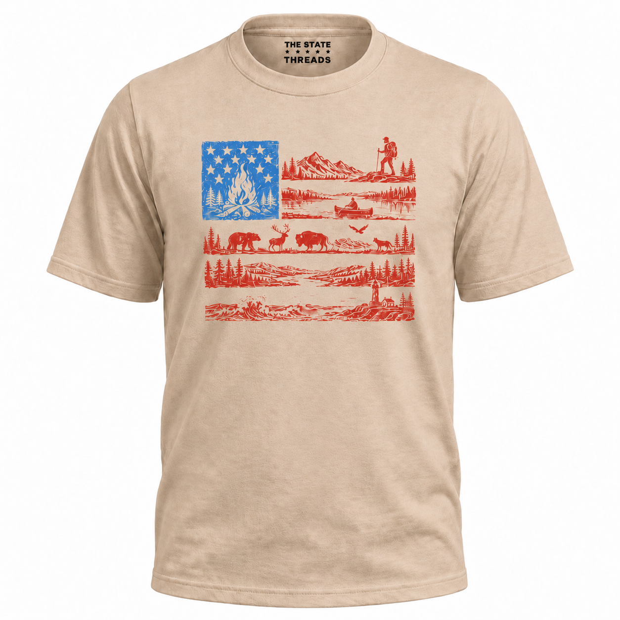America Flag National Park Outdoor Wildlife Graphic Shirt