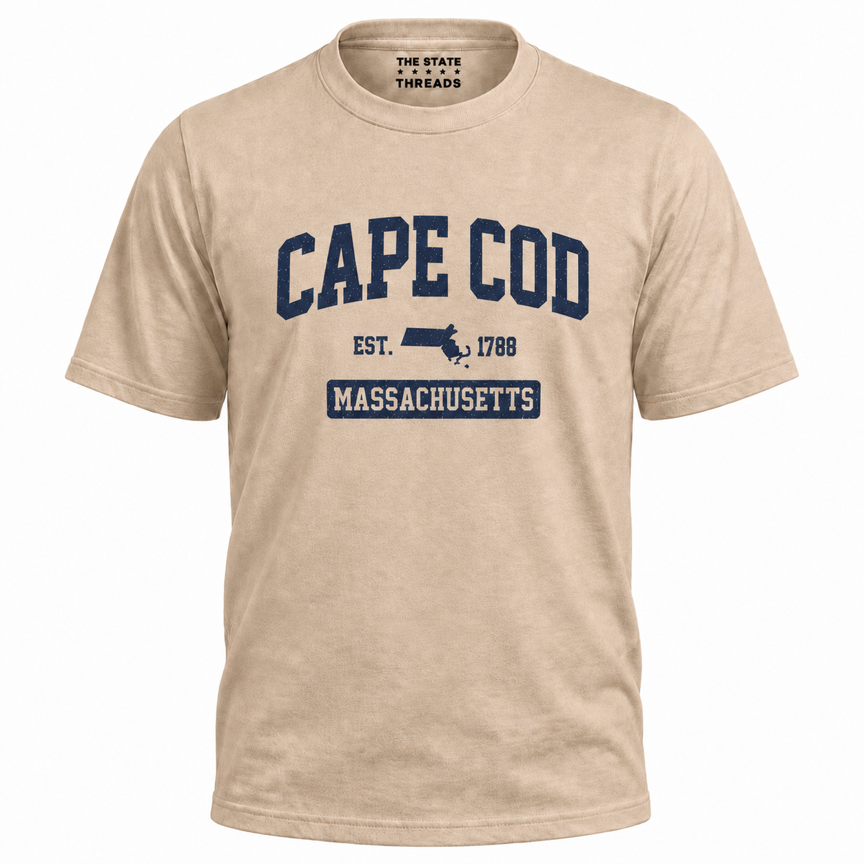 Cape Cod Massachusetts Vintage Distressed Map Shirt