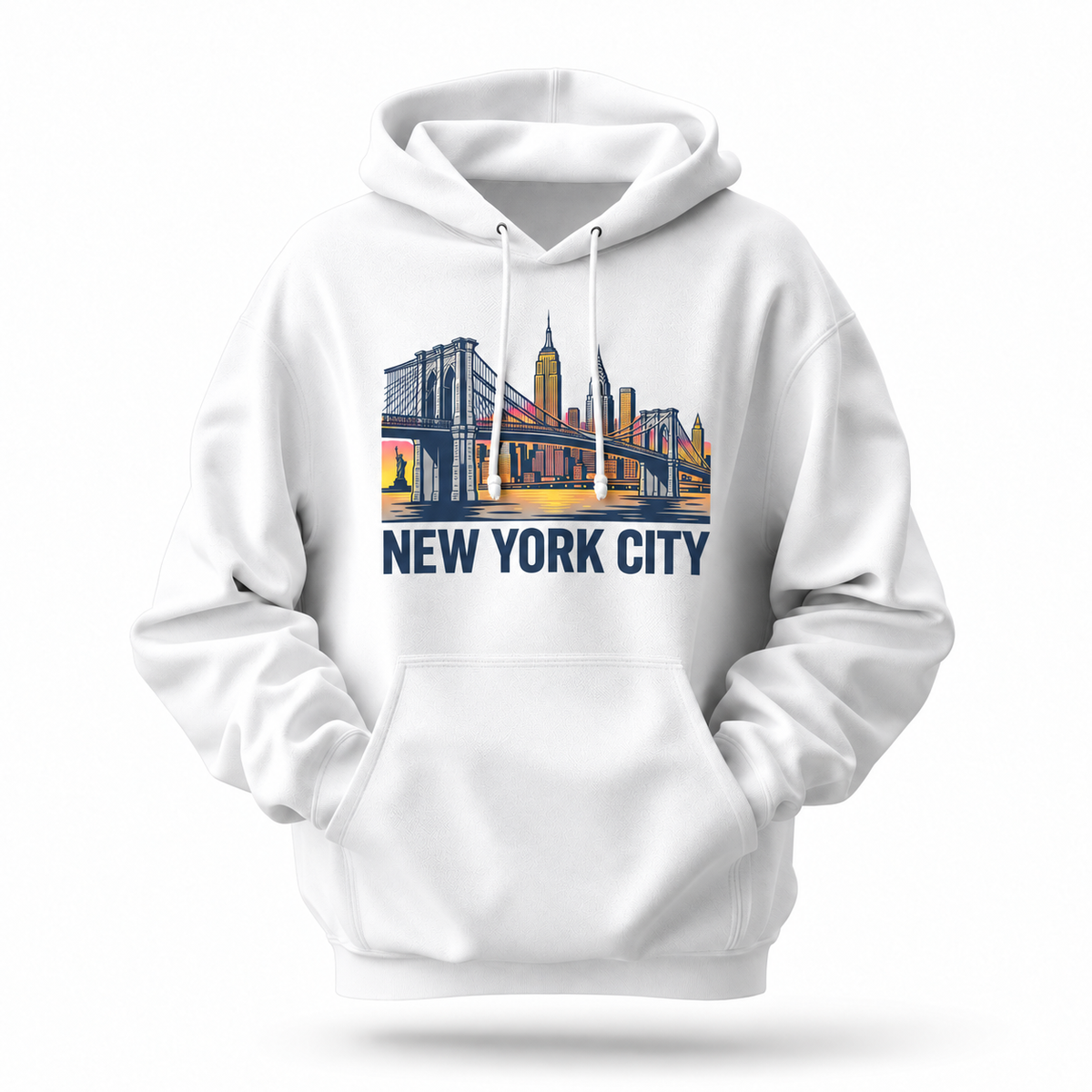 New York City Skyline Brooklyn Bridge Hoodie