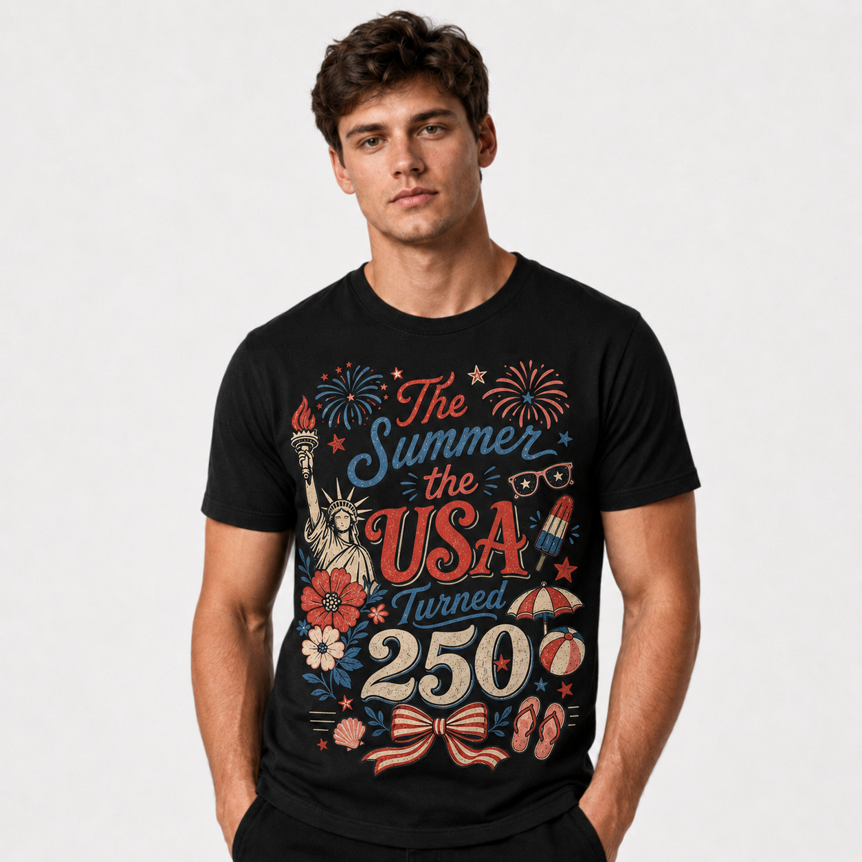 The Summer USA Turned 250 Patriotic Shirt