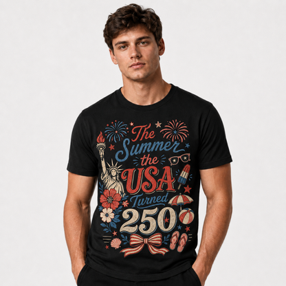 The Summer USA Turned 250 Patriotic Shirt