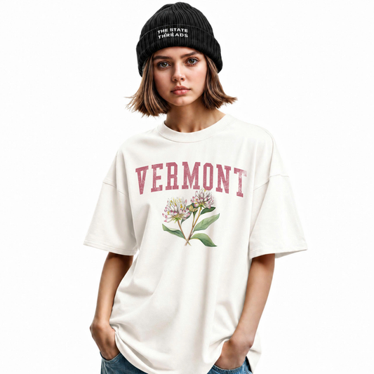 Vermont Red Clover State Flower Vintage Botanical Shirt