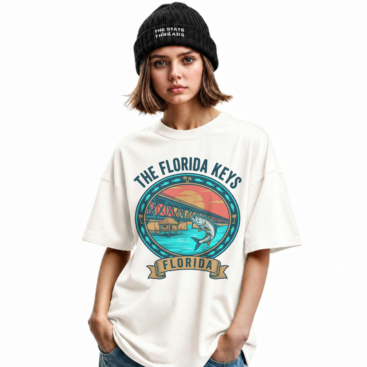 The Florida Keys Tarpon Bridge Vintage Fishing Shirt