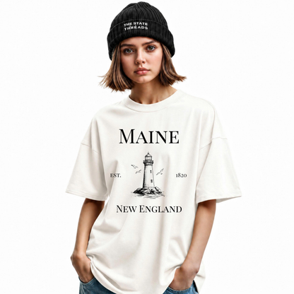 Maine New England Coastal Lighthouse Heritage Shirt