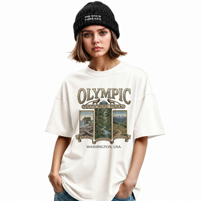 Washington Olympic National Park Retro Wildlife Shirt