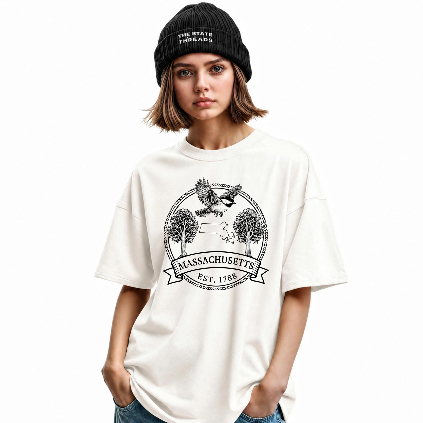 Massachusetts Black-capped Chickadee State Pride Shirt