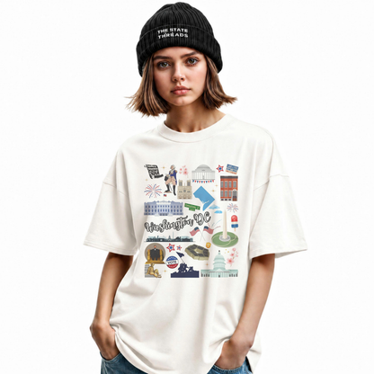 Washington DC Patriotic Icons Collage Shirt