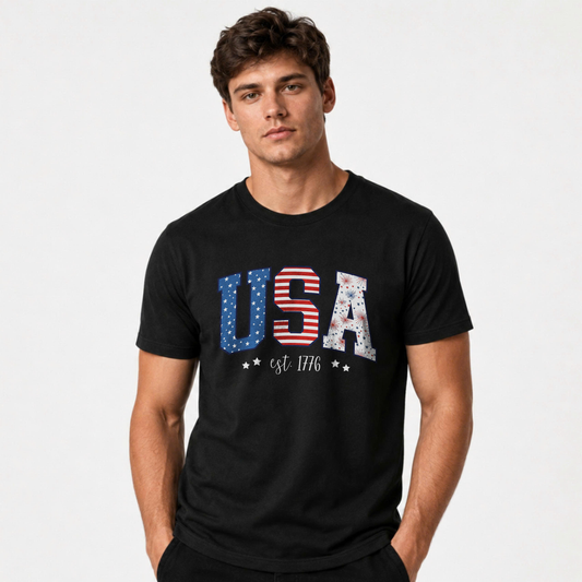 America Stars Stripes USA Est 1776 Shirt