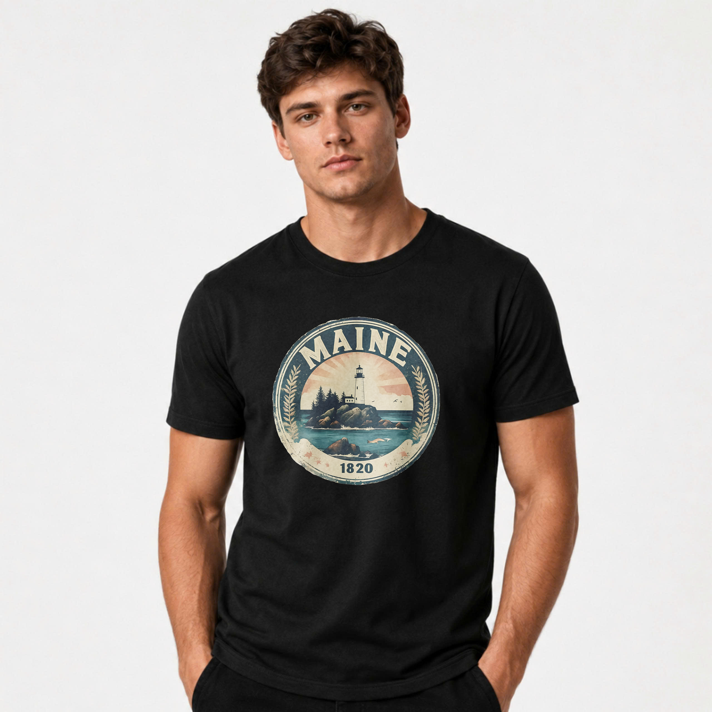 Maine Lighthouse Vintage Coastal Heritage Shirt