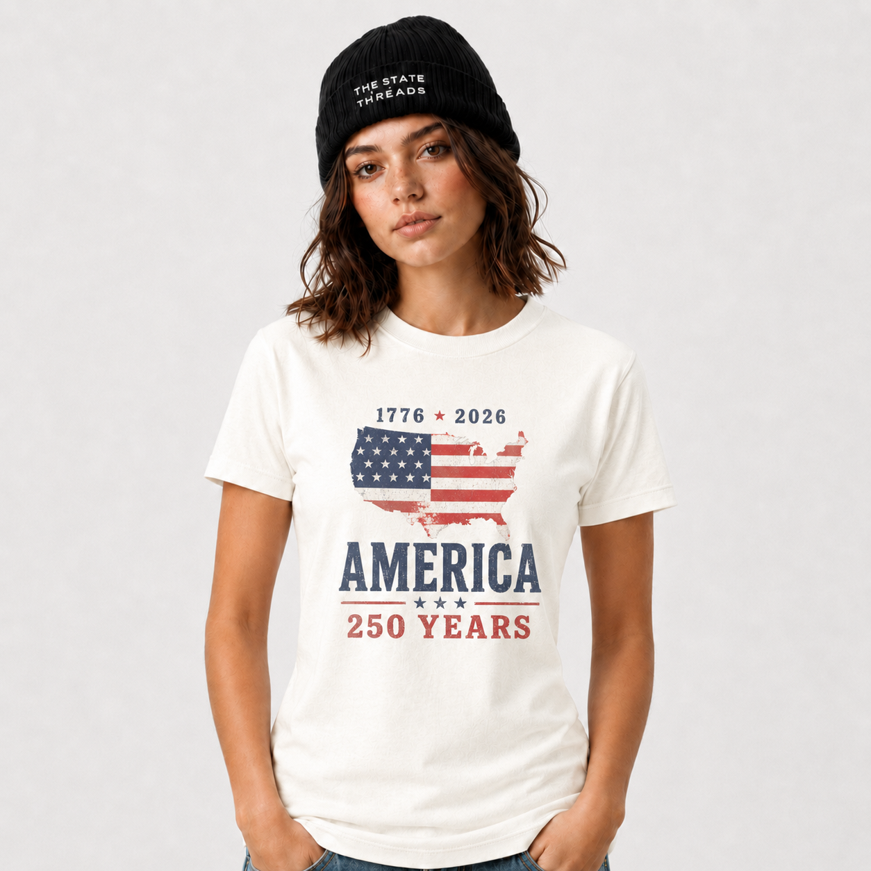 America 250 Years Flag Map 1776 2026 Shirt