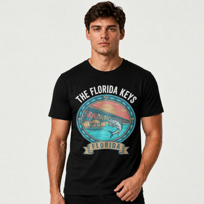 The Florida Keys Tarpon Bridge Vintage Fishing Shirt