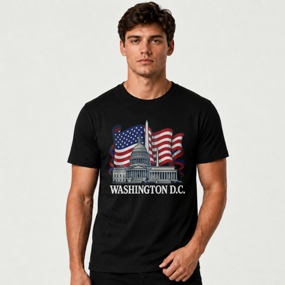 Washington D.C. Patriotic Capitol Flag Shirt