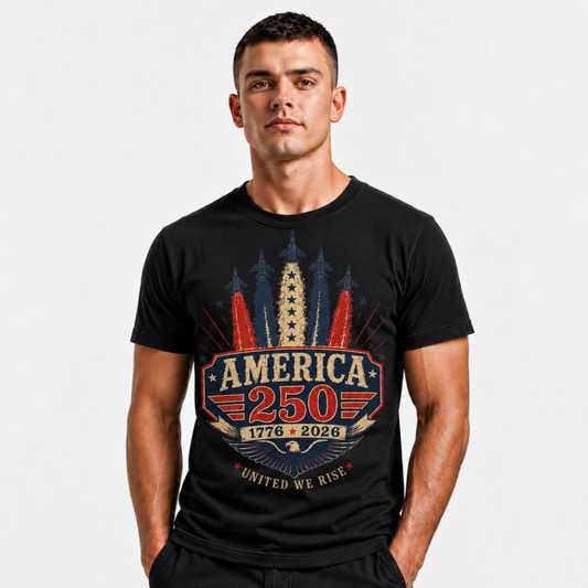 America 250 United We Rise 1776 2026 Shirt