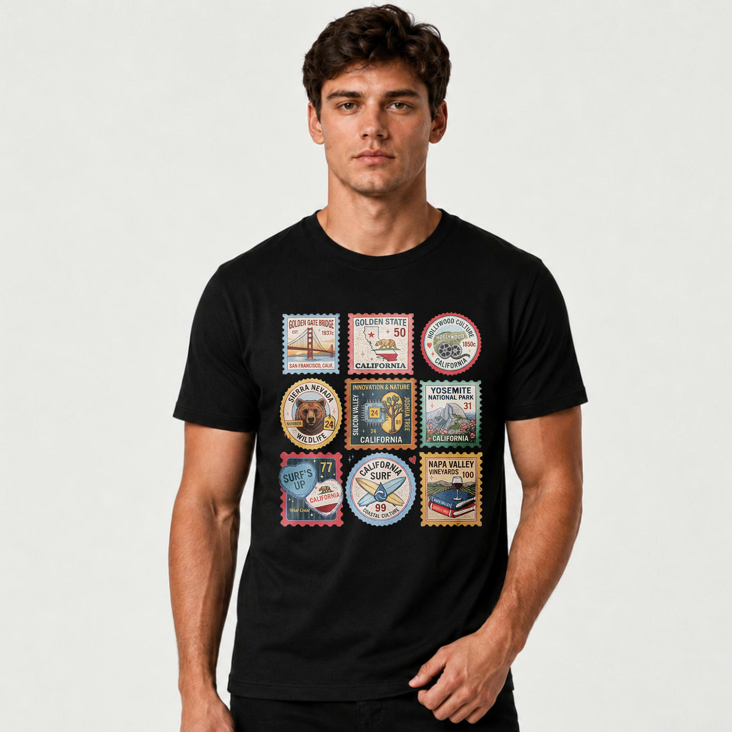 California Retro Stamp Travel State Pride Shirt