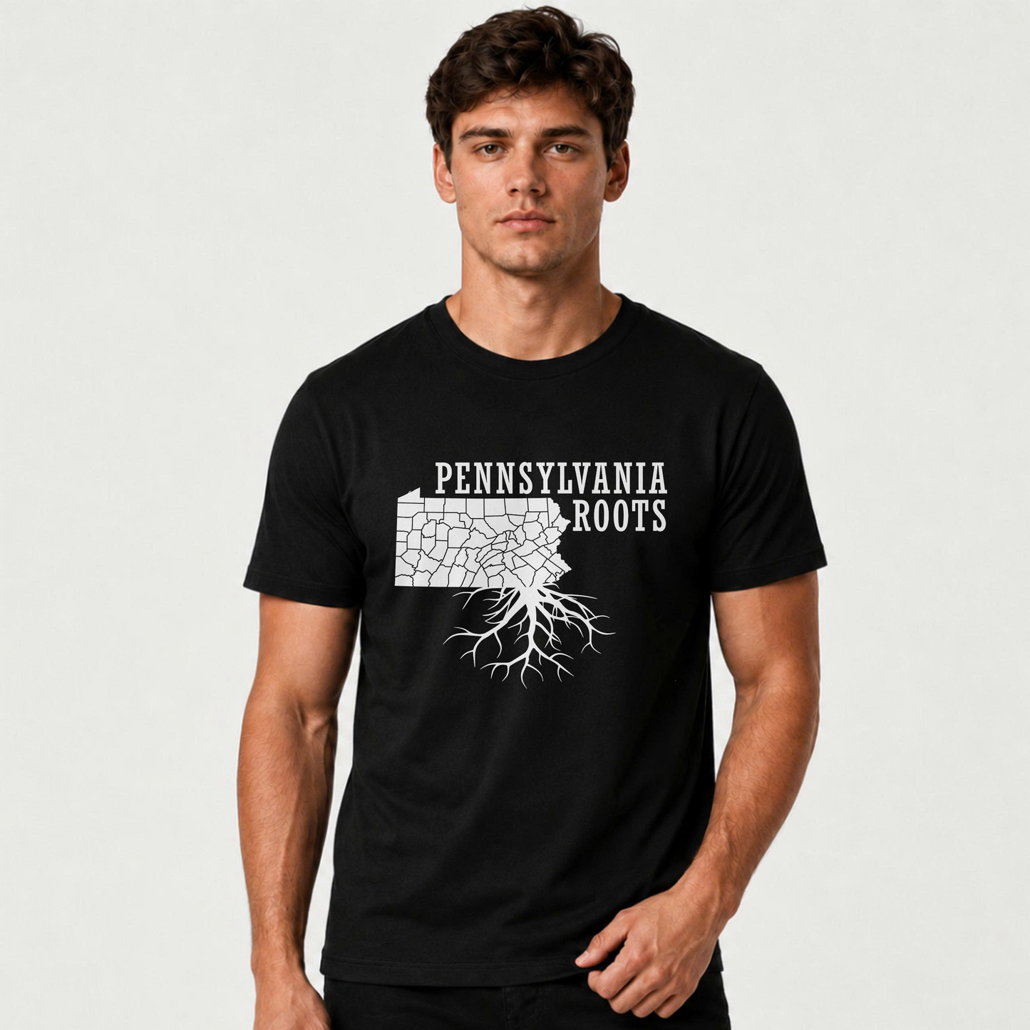 Pennsylvania Roots State Heritage Distressed Map Shirt
