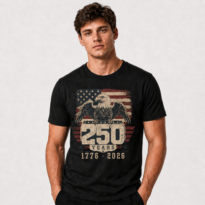 America 250 Years Eagle Flag Military Heritage Shirt