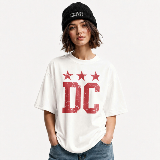 Washington DC Retro Distressed Star Flag Shirt