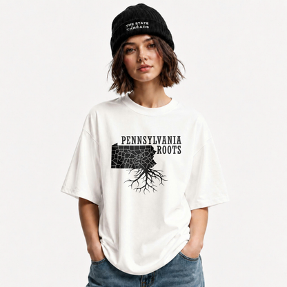 Pennsylvania Roots State Heritage Distressed Map Shirt