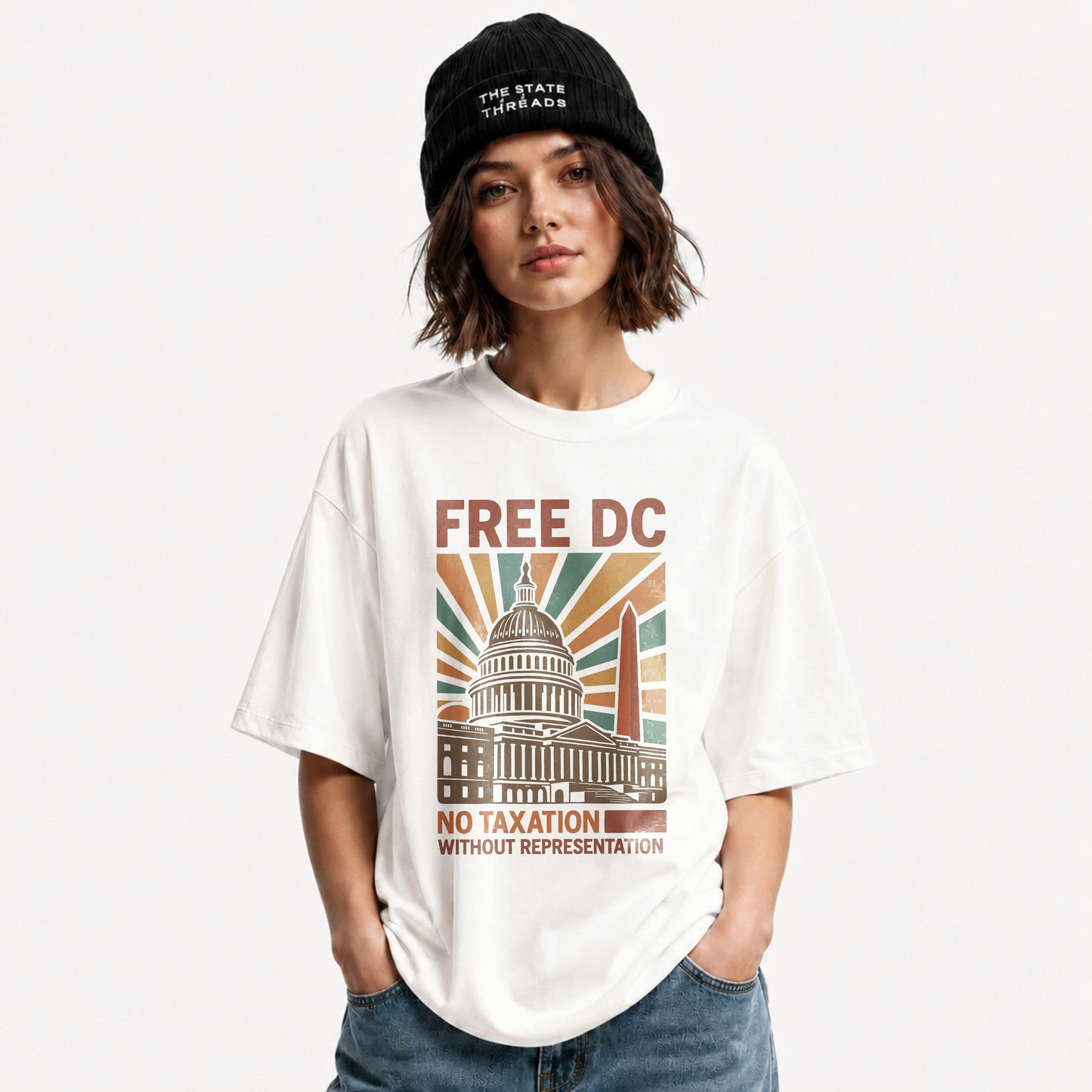 Washington DC Free DC Retro Political Shirt
