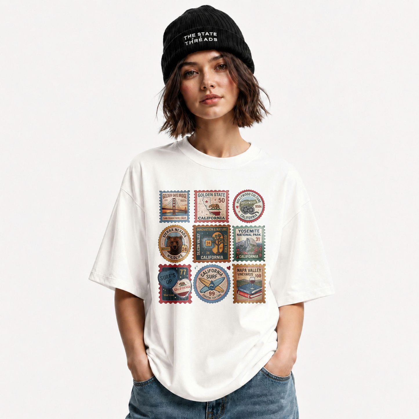 California Retro Stamp Travel State Pride Shirt