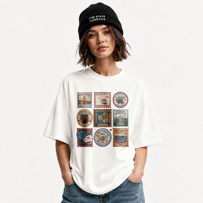 California Retro Stamp Travel State Pride Shirt