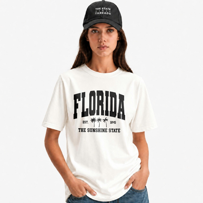 Florida The Sunshine State Vintage Palm Trees Varsity Shirt