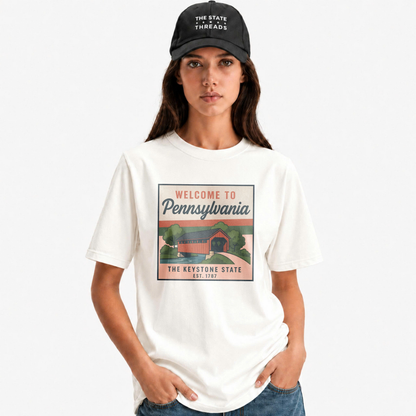 Pennsylvania Covered Bridge Scenic Vintage State Shirt