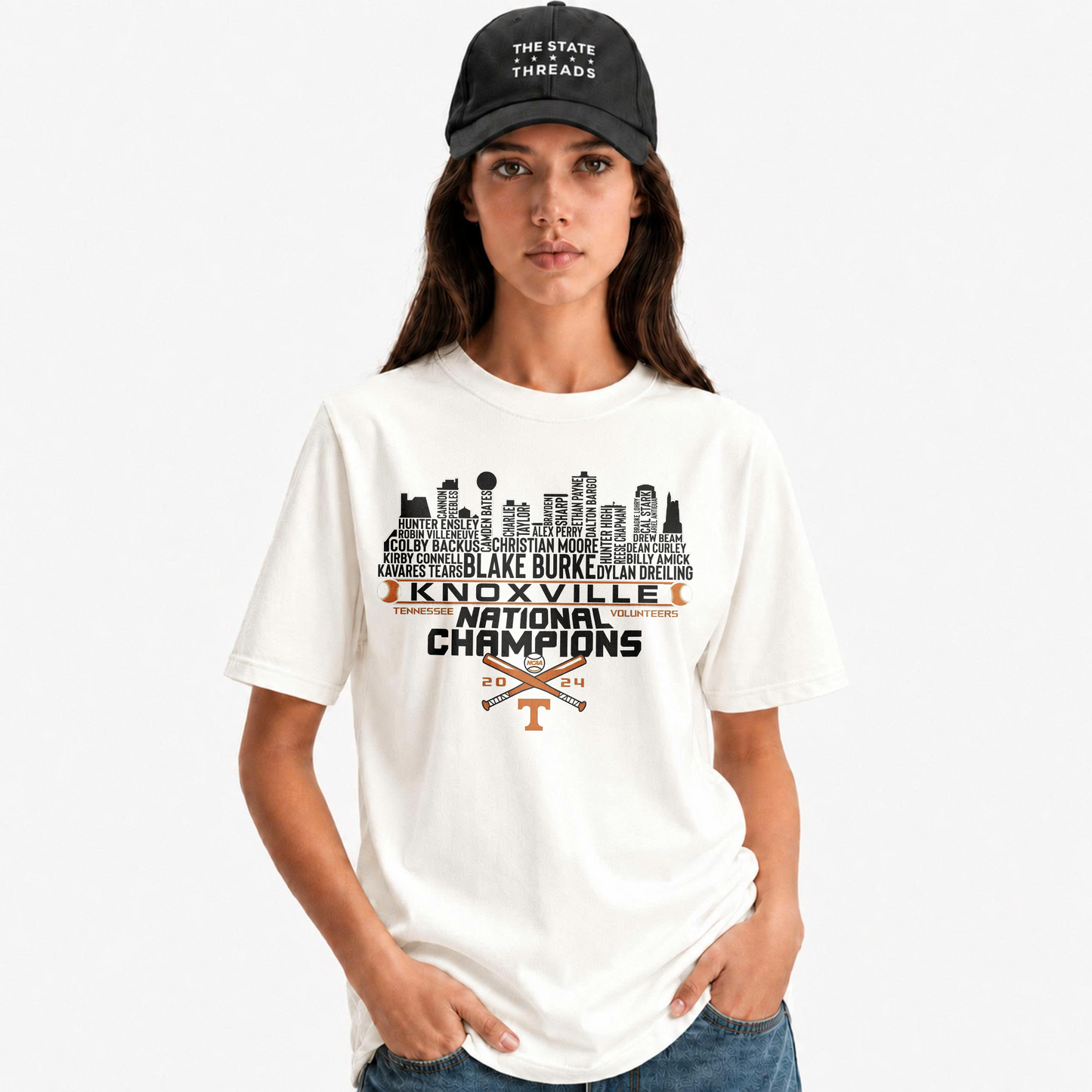 Tennessee Baseball 2024 National Champions Knoxville Skyline Shirt