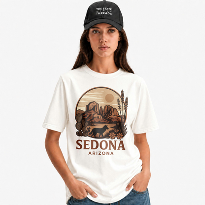 Sedona Arizona Vintage Desert Desert Wolf Mountain Shirt