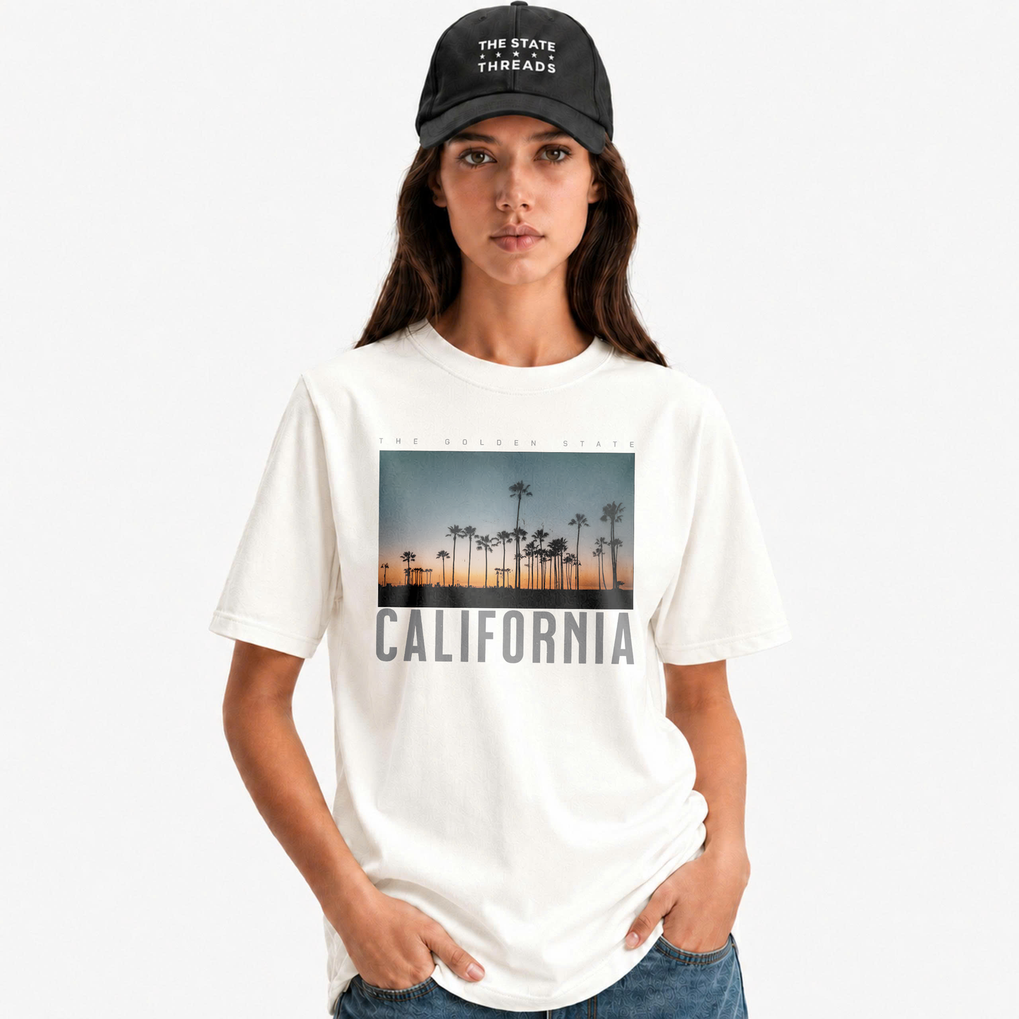 California Sunset Palm Trees Retro Streetwear Shirt